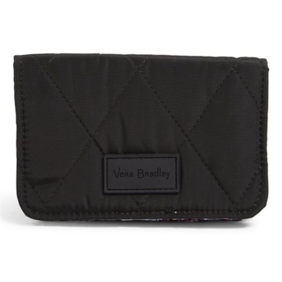 New! Vera Bradley Ultralight RFID Small Bifold Wallet Black/Exuberant Floral🌸 - Picture 11 of 13